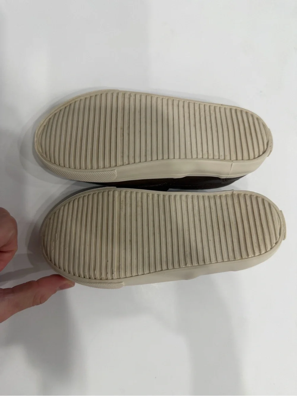 Old Navy Brown Slip-On Sneakers Toddler Size 9 Faux Leather Casual School Shoes